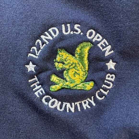 RLX Ralph Lauren 1/4 Zip Pullover Men XL Navy Golf 122nd US Open MGH 1811 Sporty - Picture 6 of 12
